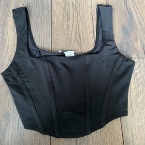 Black corset styled top fashion Nova